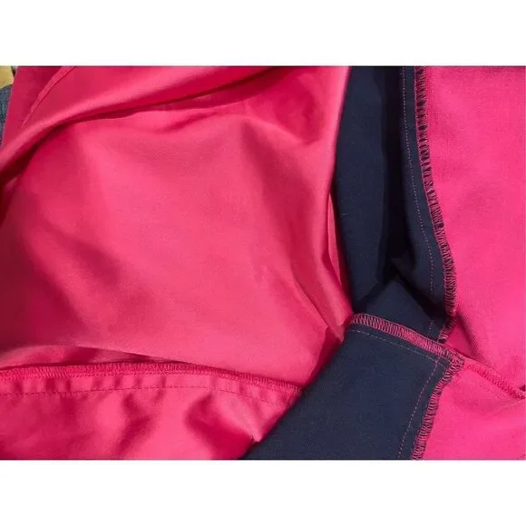 Vineyard Vines Magenta Pink and Navy Blue Striped Long Sleeved Dress - Picture 7 of 7